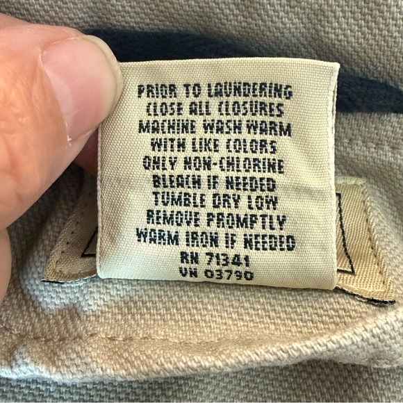 L.L.Bean Women’s Petite Small Canvas Chore Jacket Tan Barn Coat Cotton Utility - Picture 7 of 12